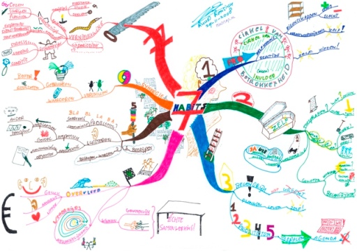 7 Habits-Stephen Covey door MindMap.nl